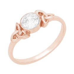 Geflochtener goldener Ring mit Diamanten Lorey