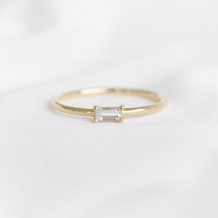 Minimalistischer Ring mit Aquamarin Koos 91191