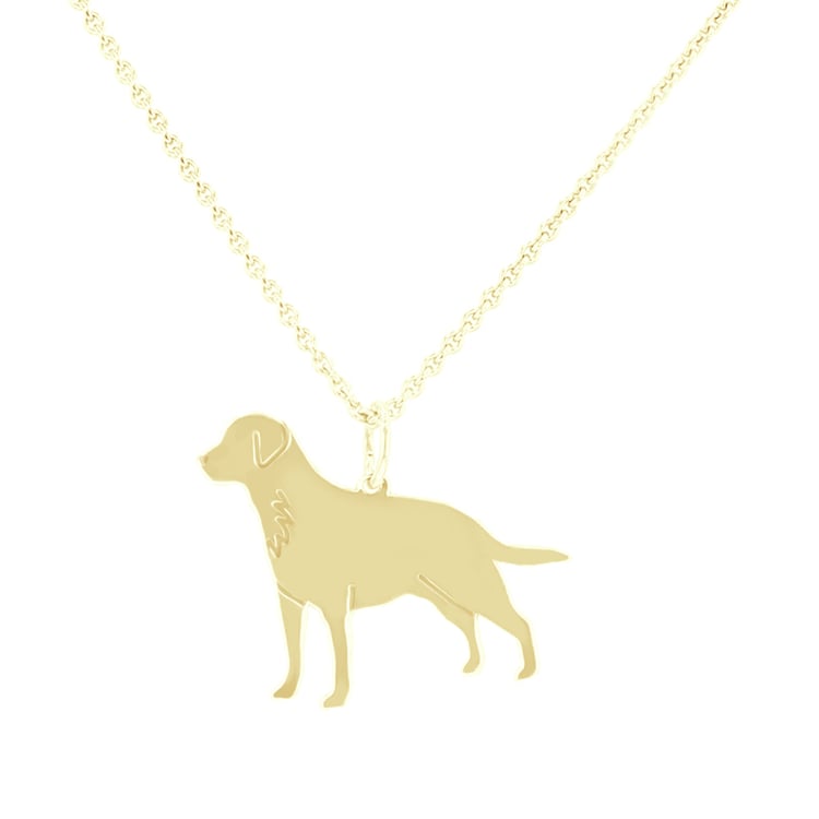 Silberner Anhänger in Form eines Hundes mit Gravur Labrador Retriever 98615