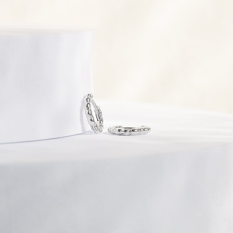 Set aus silbernem geflochtenen Schmuck Attory 143047