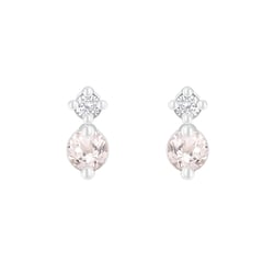 Minimalistische Ohrringe mit Morganiten und Diamanten Durante