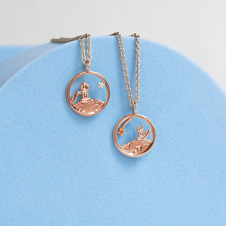 Set von Silbernen Geschnitzte Halsketten Kleiner Prinz 152471