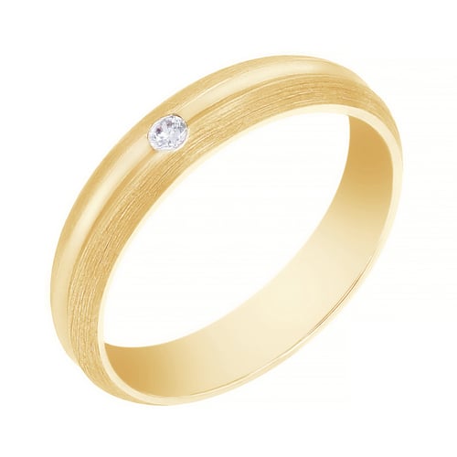 Goldene Eheringe mit Diamant Dellai