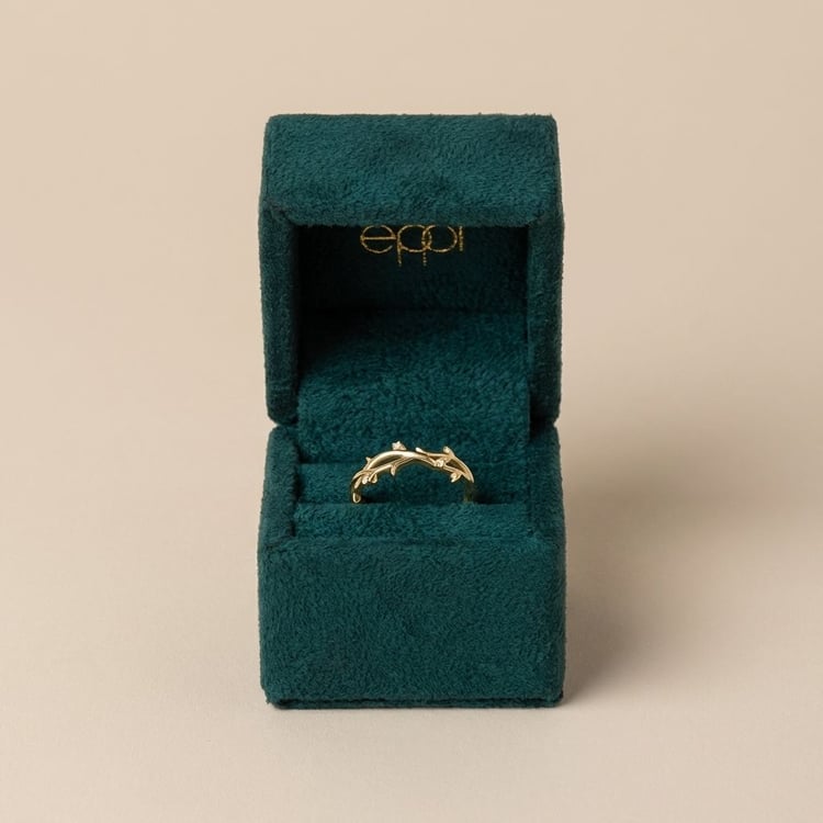 Zarter Goldring in Zweigform Hamana 166404