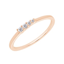 Minimalistischer Goldring mit Diamanten Arne