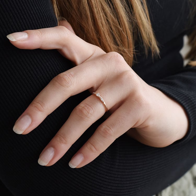 Ring mit seitlichen Lab Grown Diamanten Klemen 106809