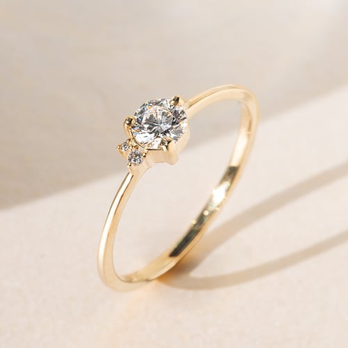 Cluster Ring mit Diamanten Marine