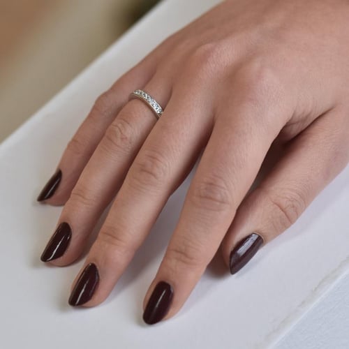 Silberner Memoire-Ring mit Zirkonia Urian