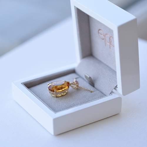 Anhänger mit Citrin, Turmalin und Diamanten Ienje