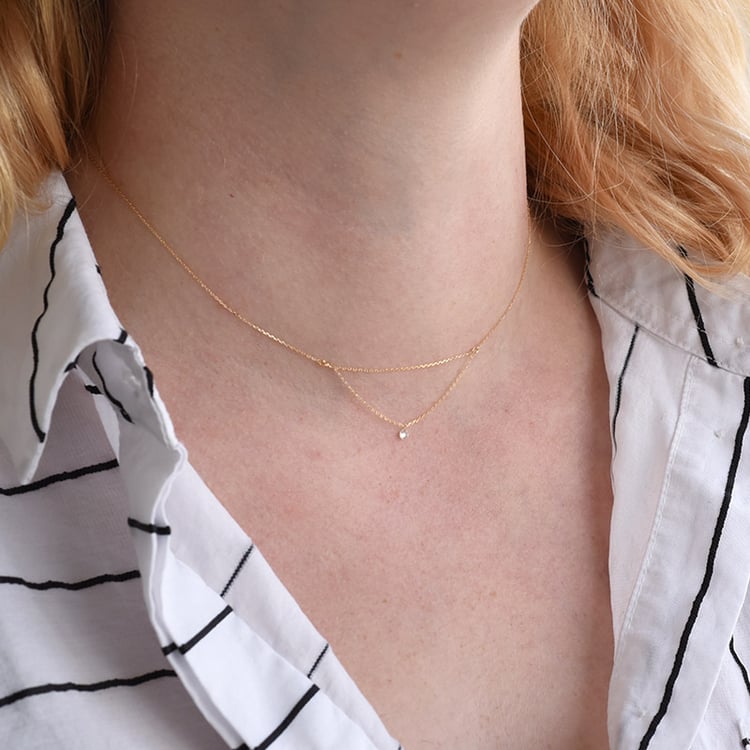 Elegante Halskette mit einem Diamanten Meical 87423