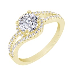 Halo-Verlobungsring mit Lab Grown Diamanten Mevlie