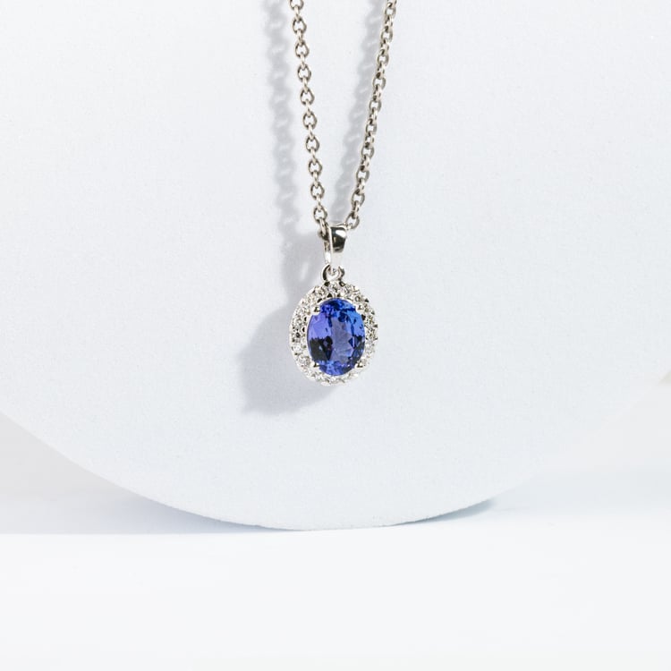 Schmuck Set mit Tansanit und Diamanten Bizot 146276