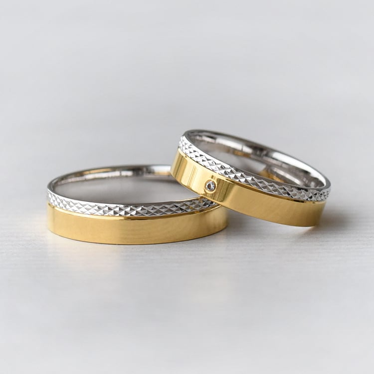 Zweifarbige Trauringe 72372