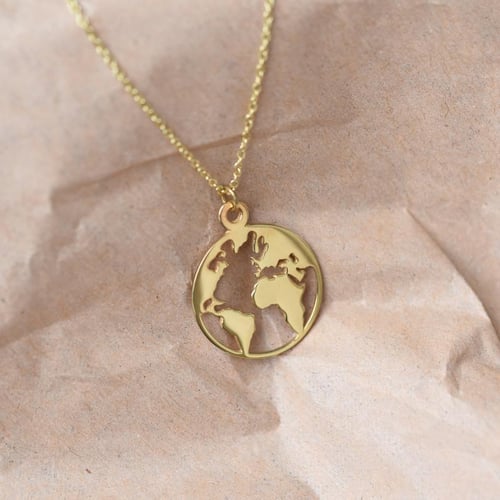 Anhänger mit Weltkarte World