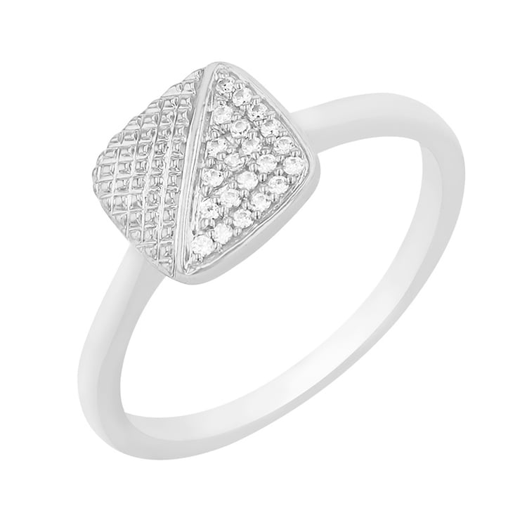 Atypischer Ring mit glänzenden Diamanten Lisbeth 84322