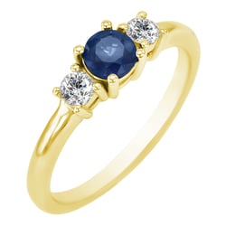 Wunderschöner Verlobungsring mit Saphir und Diamanten Manish