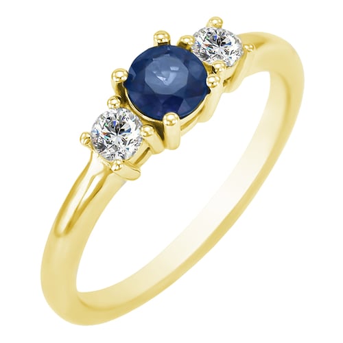 Wunderschöner Verlobungsring mit Saphir und Diamanten Manish