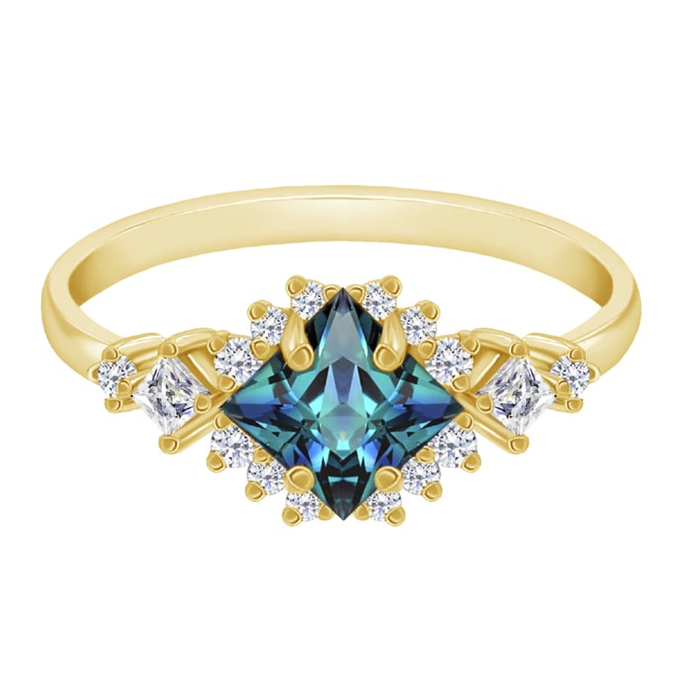 Verlobungsring mit Alexandrit und Moissaniten Medrie 67552