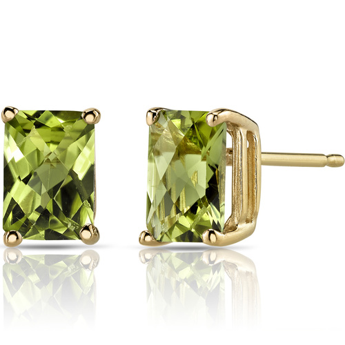 Goldene Ohrringe mit Olivinen Handan