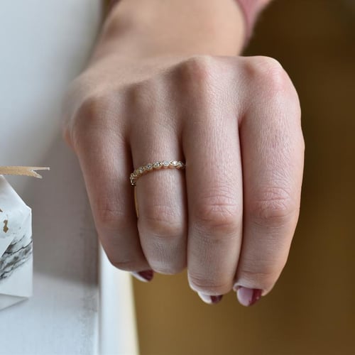Eternity Ring mit Diamanten und Herrenring Paloma