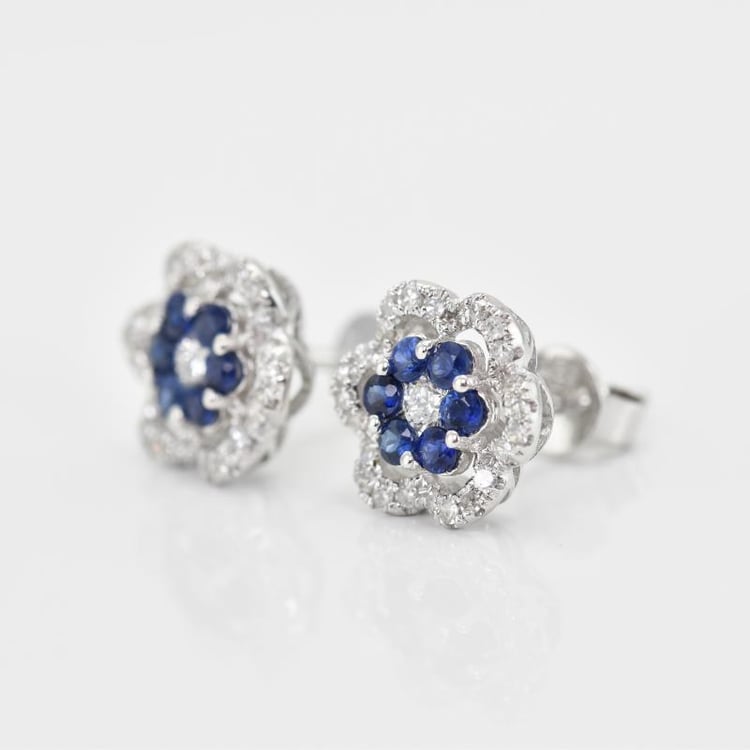 Saphirblüten mit Diamanten Enae 14992