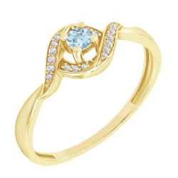 Eleganter Verlobungsring mit Aquamarin Nurisa