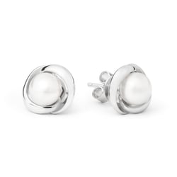 Silberne Ohrstecker mit Perlen Maria