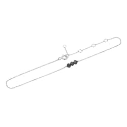 Goldenes Fußkettchen mit Salt and Pepper Diamanten Muna