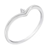 Silberring in V-Form mit einem Lab Grown Diamanten Doreen
