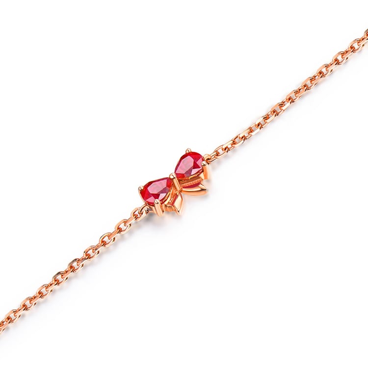 Goldenes Armband mit Rubinen 18796