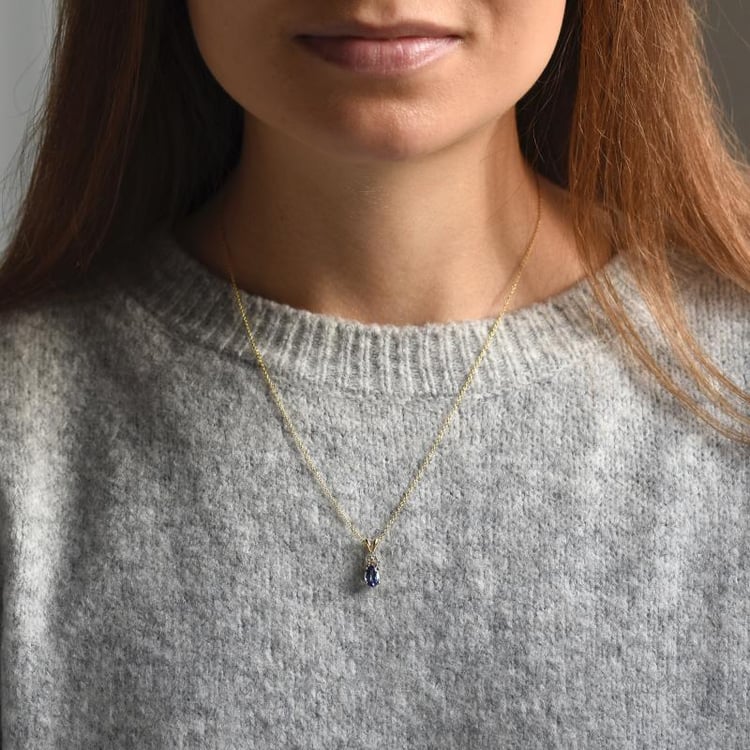 Goldanhänger mit Tansanit und Diamanten Tamatha 50771