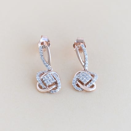 Geflochtene Ohrringe mit Lab Grown Diamanten Eamon