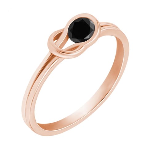Goldring mit schwarzem Diamant Cearah