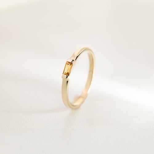 Minimalistischer Ring mit Citrin Xenia