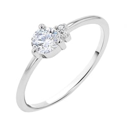 Cluster Ring mit Diamanten Marine