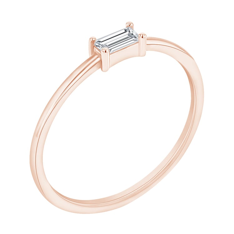 Ring mit einem Moissanit in Baguette-Form Koos 112325
