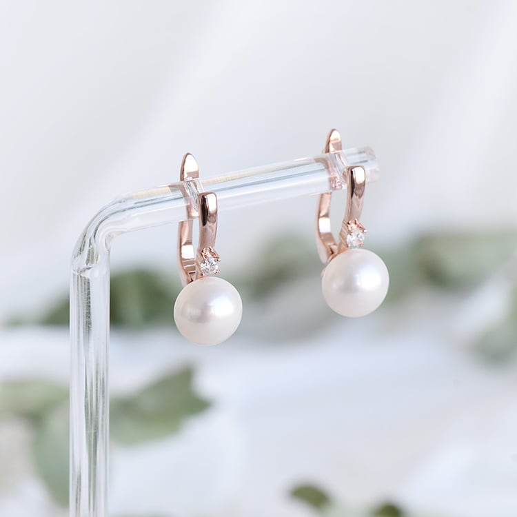 Vergoldete Perlenohrringe Sarai 87946