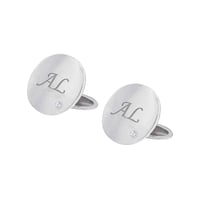 Mannschettenknöpfe aus Gold mit Gravur und Diamanten Hades