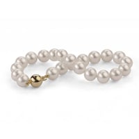 Goldenes Armband mit 7 - 7.50 mm Perlen Locat