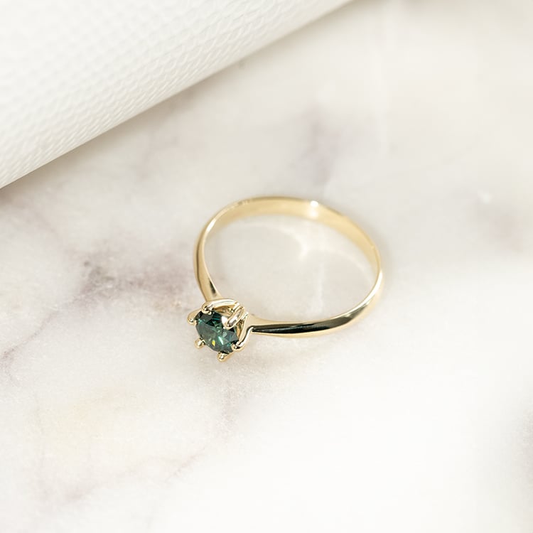 Verlobungsring aus Gold mit blauem Diamanten Iravan 132425