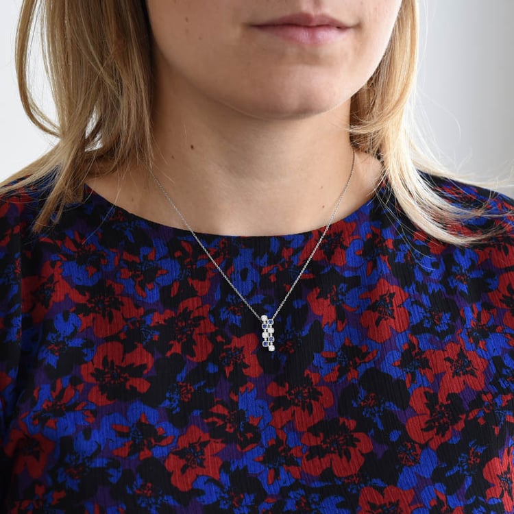 Anhänger mit Diamanten und königsblauen Saphiren Adalynn 86022