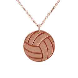 Silberner Anhänger Volleyball mit Gravur Ihrer Wahl Volleyball