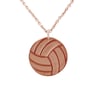 Silberner Anhänger Volleyball mit Gravur Ihrer Wahl Volleyball