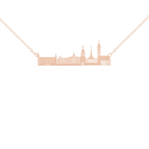 Silberne Kette und Anhänger Stadt Berlin