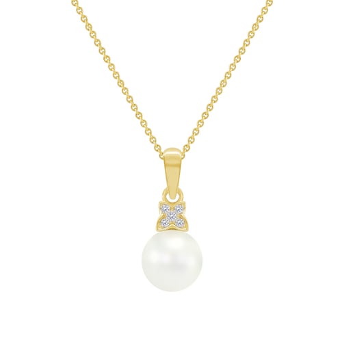 Goldenes Schmuckset mit Perlen Mauricia