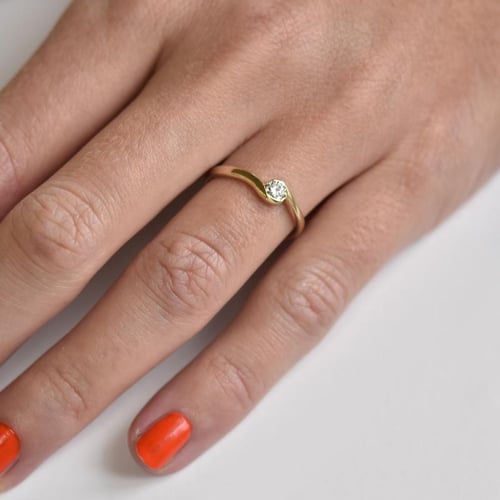 Verlobungsring mit Diamant Zanzo