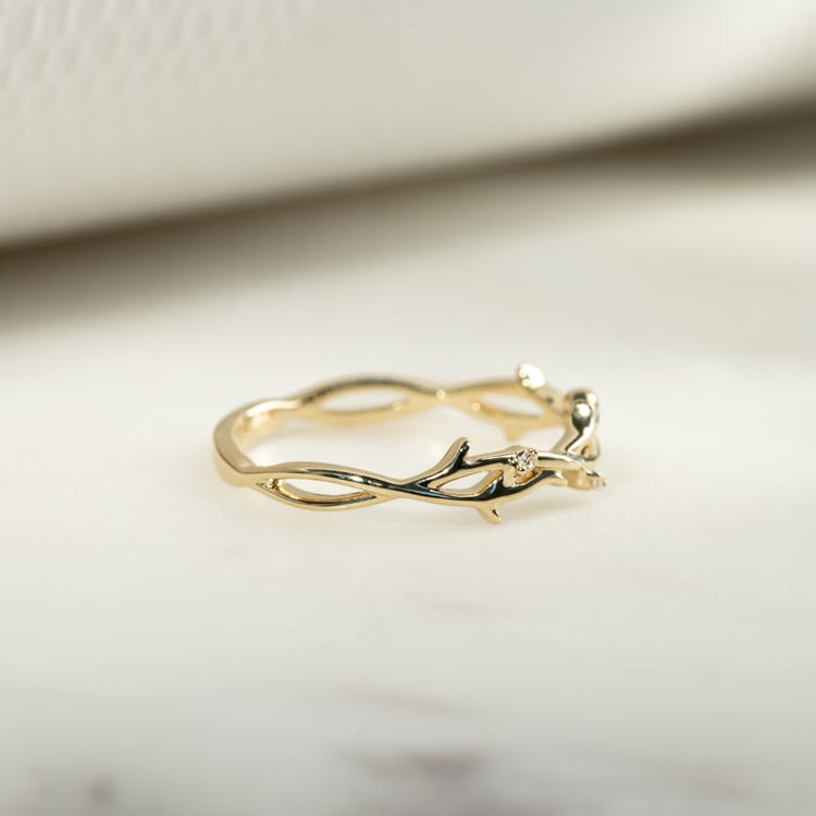 Eheringe aus einem Ring mit Lab Grown Diamanten und einem Komfort-Ring Hamana 134065