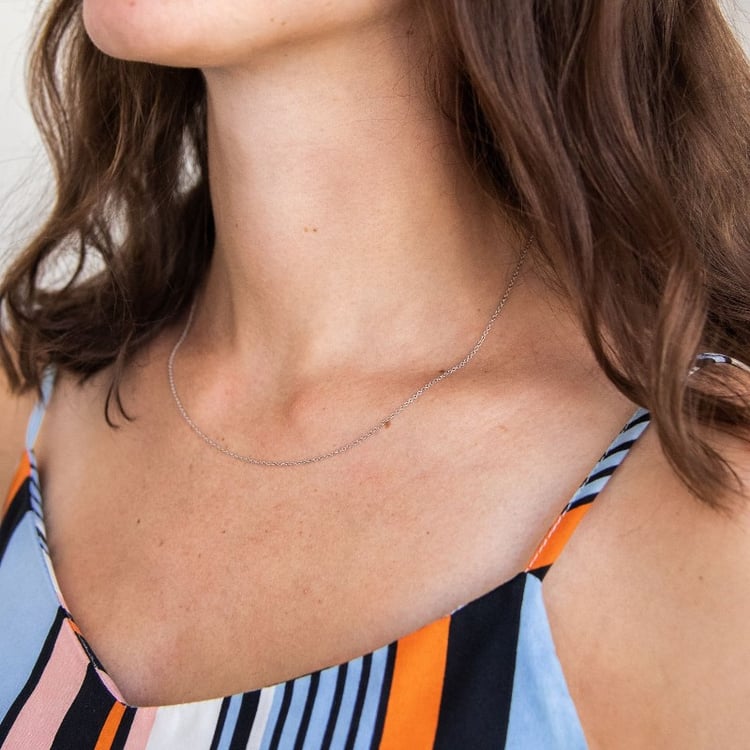 Ankerkette 45 cm aus 18k Weißgold 113834