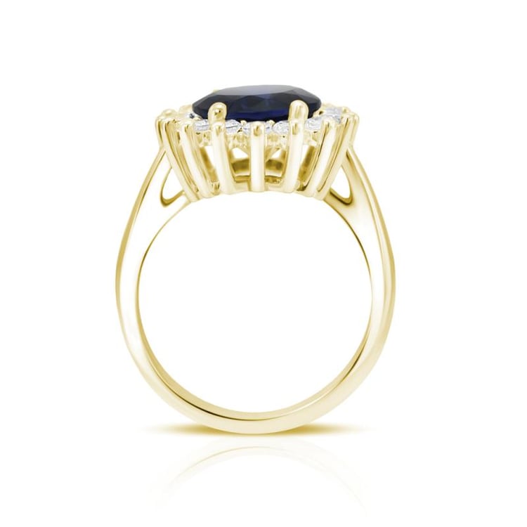 Goldener Ring mit Saphir 23258