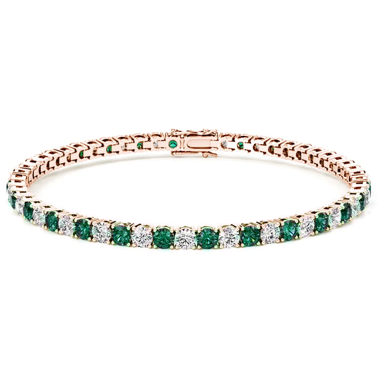 Tennisarmband mit Lab Grown Smaragde und Diamanten Vekic 146452